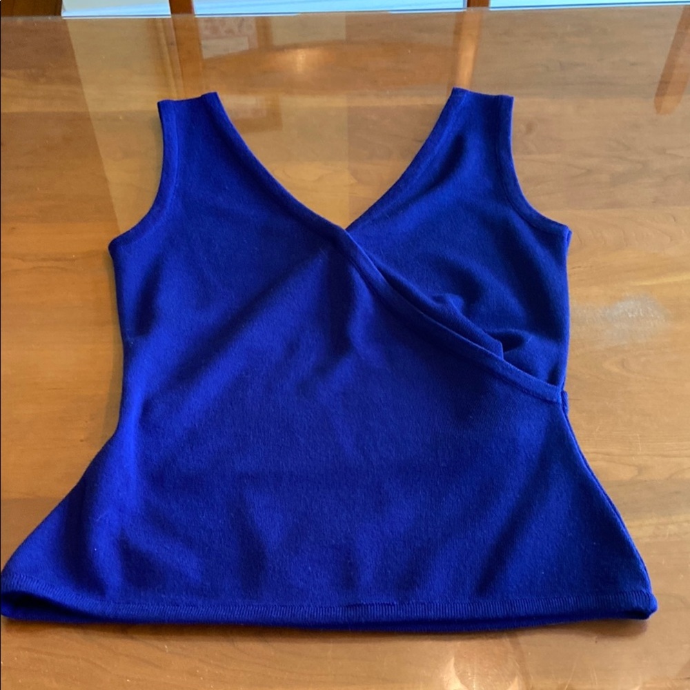 Rebecca Moses Royal Purple V-Neck Sweater